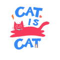 T-shirt imprimé série "cat is Cat " femme