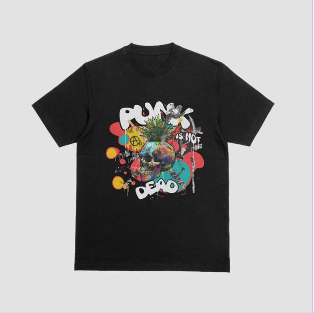 T-shirt imprimé série "Punk is not Dead couleur" femme