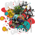 T-shirt imprimé série "Punk is not Dead couleur"
