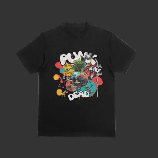 T-shirt imprimé série "Punk is not Dead couleur"