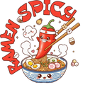 T-shirt imprimé série "Ramen Spicy " femme
