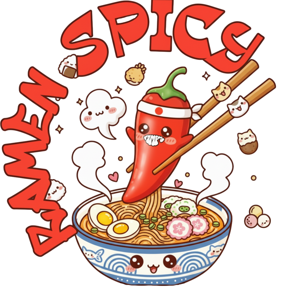 T-shirt imprimé série "Ramen Spicy " femme