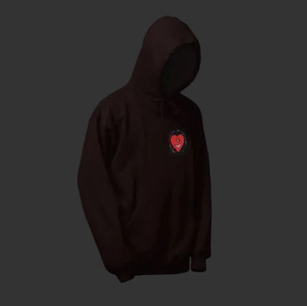 Sweat capuche imprimé série "Coeur"