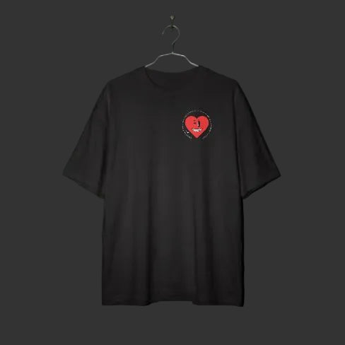T-shirt imprimé série "coeur " femme